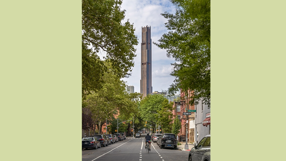 At 325&nbsp;metres, the Brooklyn Tower is one of the tallest buildings in New York City.