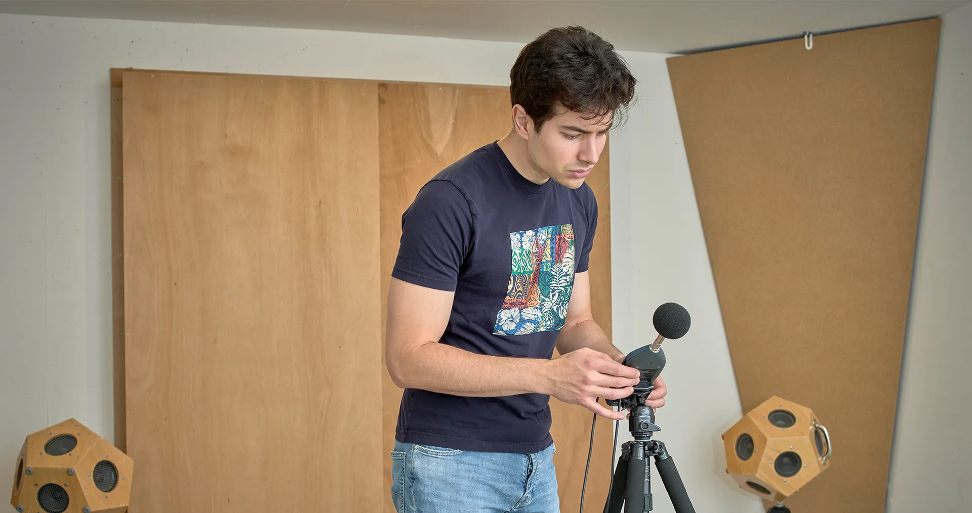 Pietro Allegri doing a sound check for the new Type 383 fill valve. (Photo)