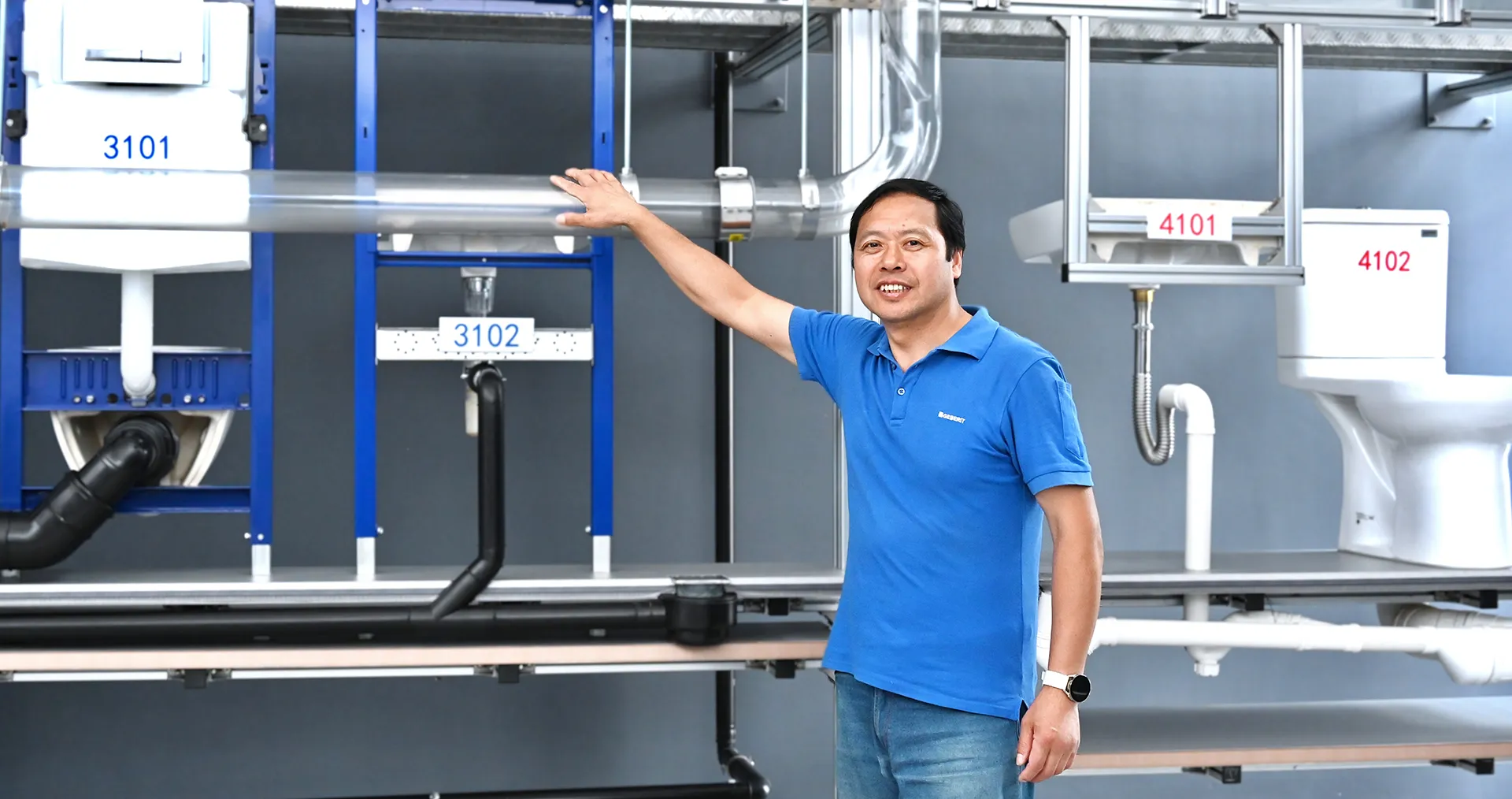 Hai Zhu the first employer at the only produciton site in China.&nbsp; (Photo)