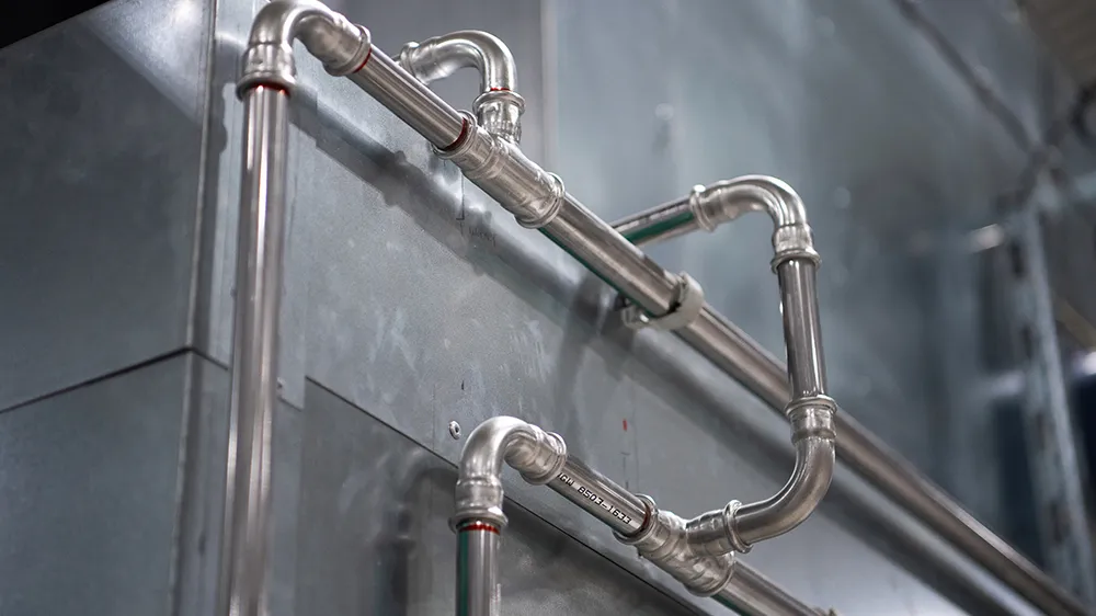 Mapress is used for creating ornamental concrete at Swisspearl in Switzerland. (Photo)