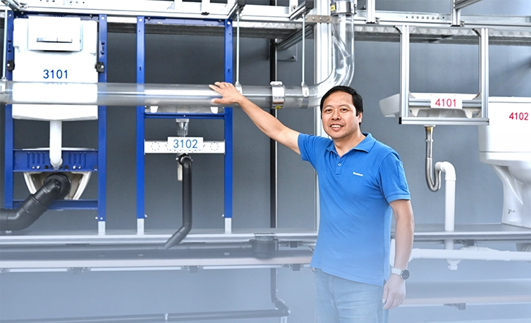 Hai Zhu the first employer at the only produciton site in China.&nbsp; (Photo)