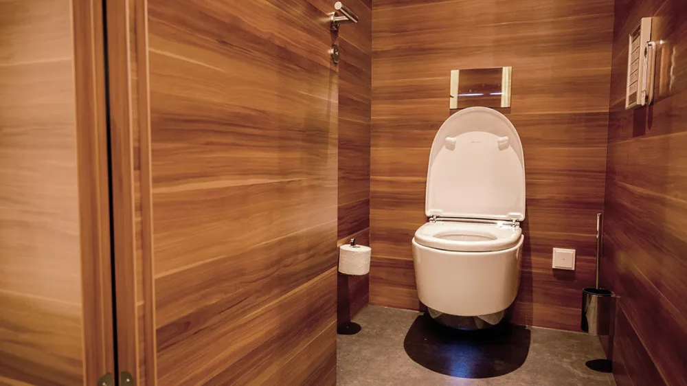 AquaClean shower toilet model from Geberit, one of the highlights in the WC oases. (Photo)