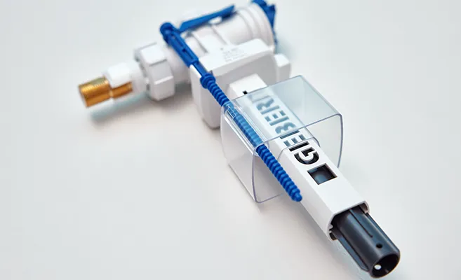 Picture of the new Type 383 fill valve, one of the quietest valves currently available on the market.&nbsp; (Photo)