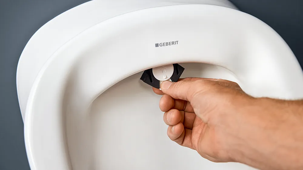 The newly developed flush guide ensures that no water flows after flushing. (Photo)