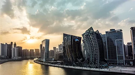 The Da Vinci Tower in Dubai (UAE) is reminiscent of an open oyster. (Photo)