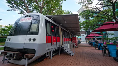 A hotel created from a converted underground carriage. (Photo)